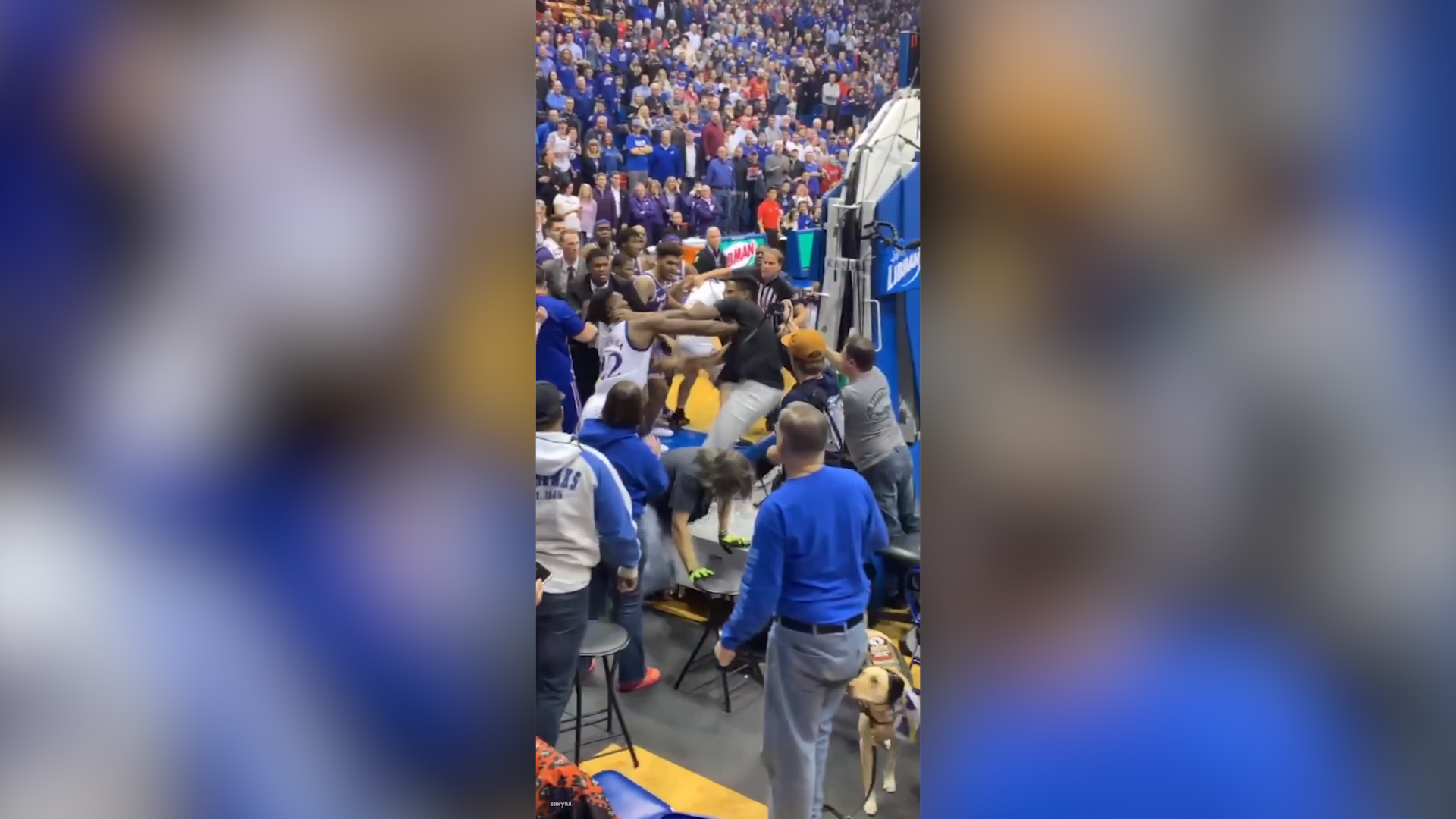 Big 12 suspends 2 KU, 2 KSU players after basketball brawl