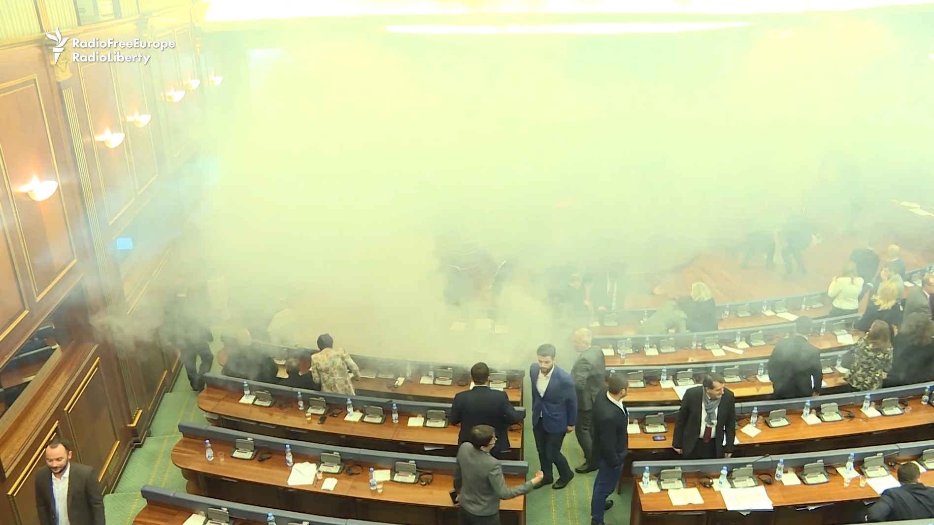 Lawmakers in Kosovo argued over a controversial bill. Then came the tear gas.