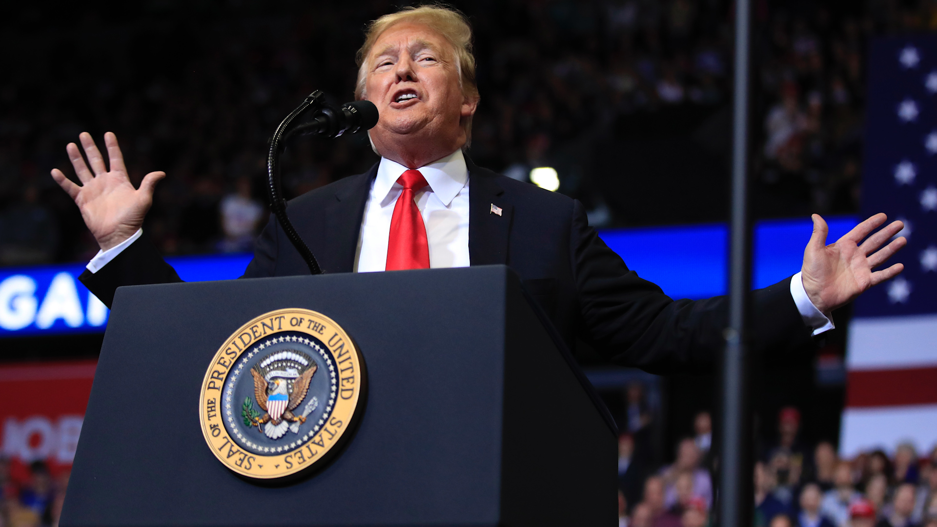 At Michigan rally, Trump accuses Dems of 'poisoning' country with Mueller  probe - Roll Call