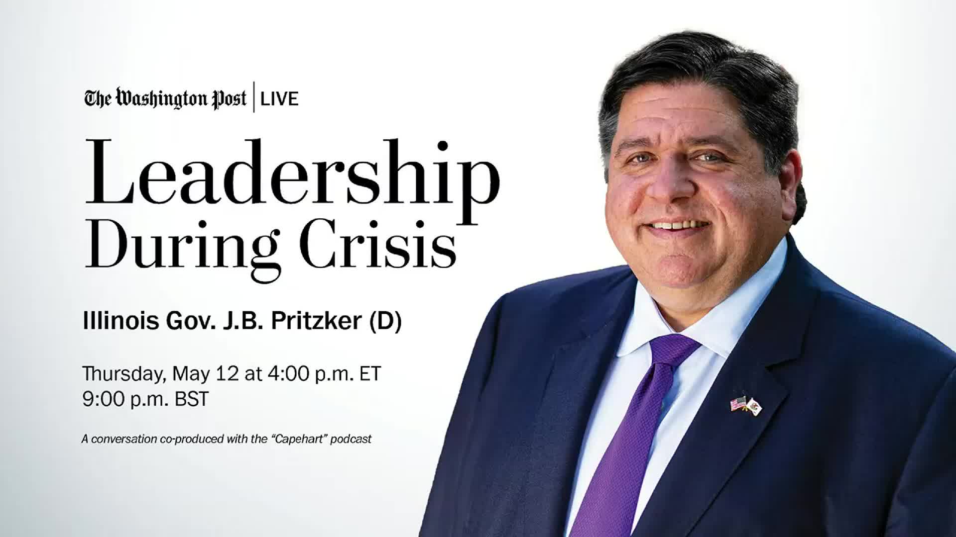 Leadership During Crisis with Illinois Gov. J.B. Pritzker (D) - The  Washington Post