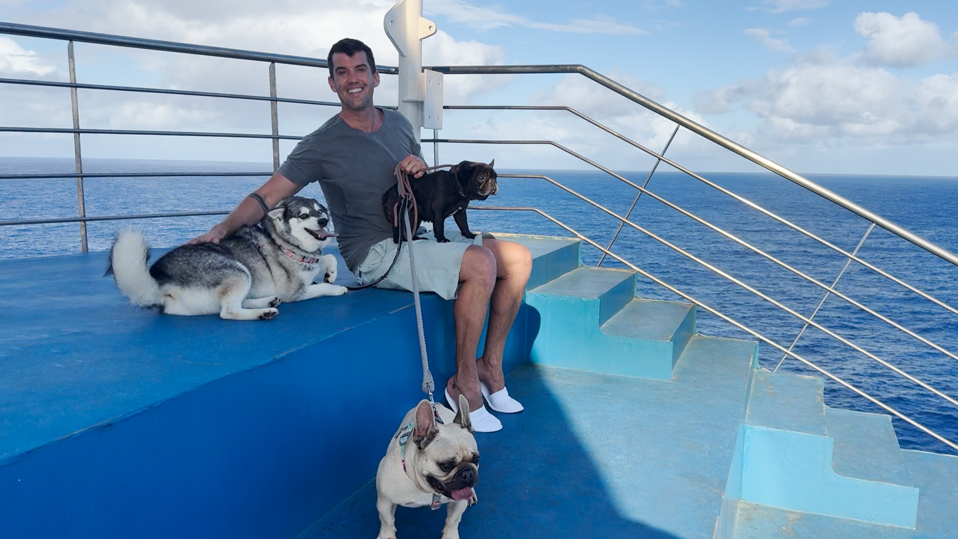 Carnival cruise rescues four sailors and three dogs in South