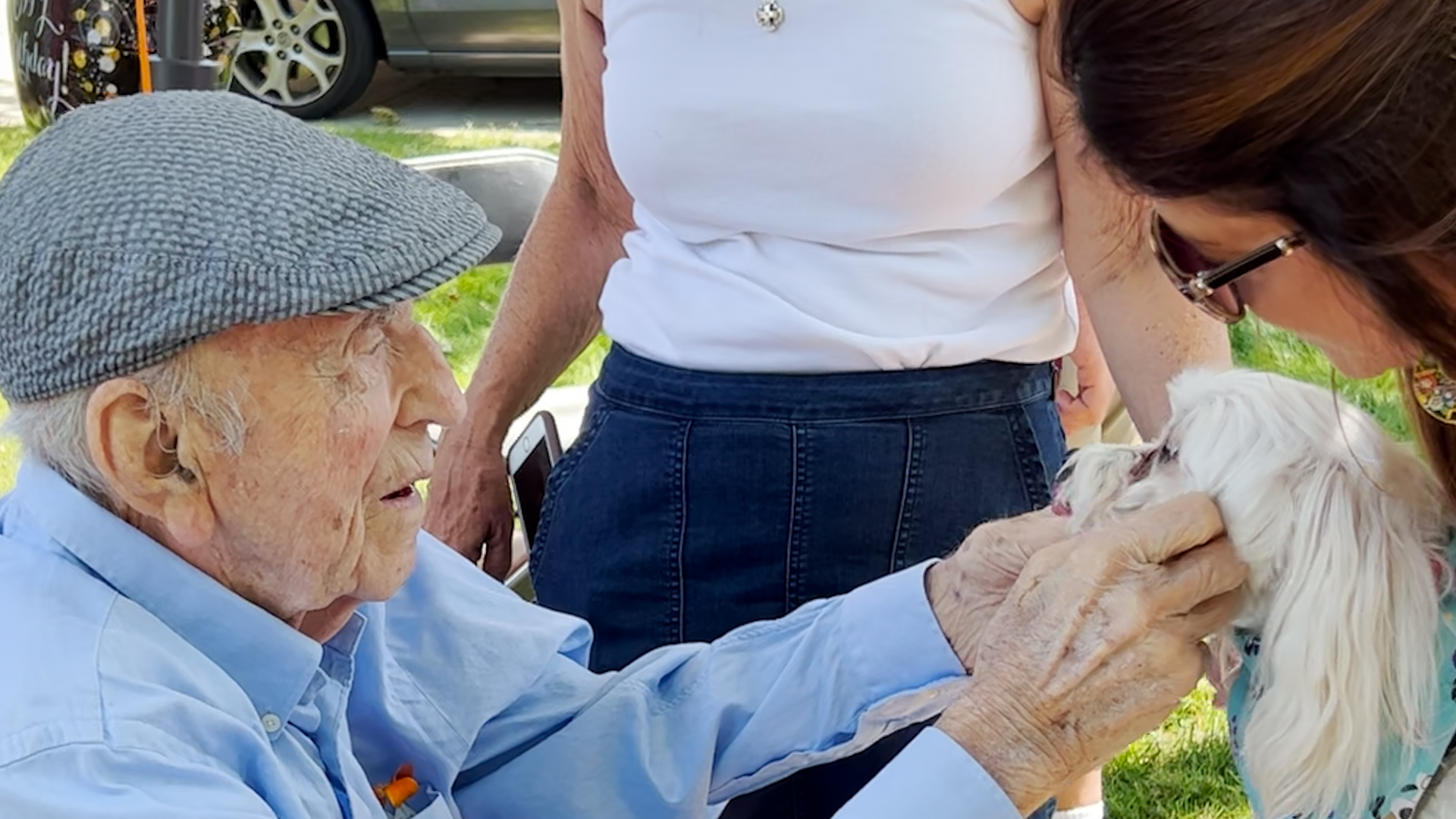 Hundreds of dogs celebrate California man’s 100th birthday