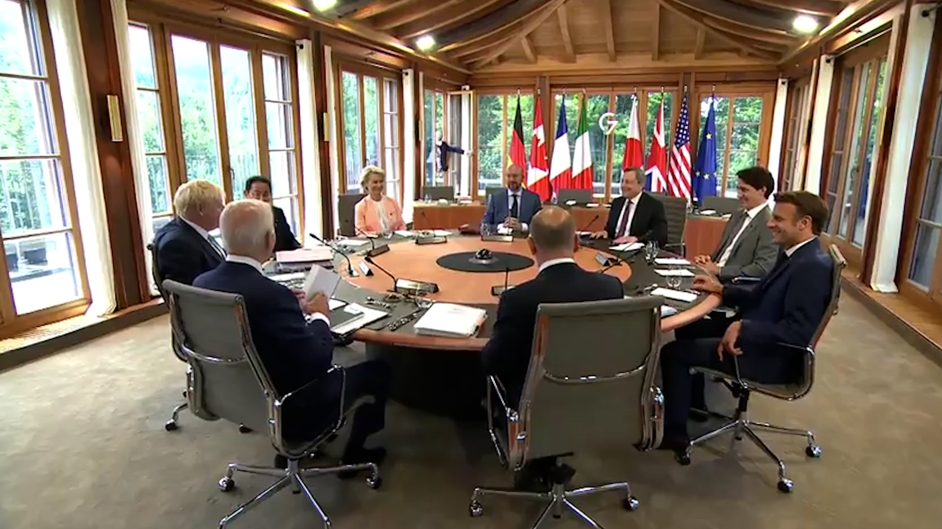Johnson, Trudeau at G-7 joke about going shirtless, showing Putin 'our pecs'  - The Washington Post