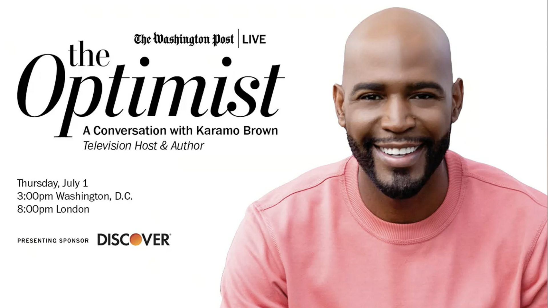 The Optimist: A Conversation with Karamo Brown The Washington Post