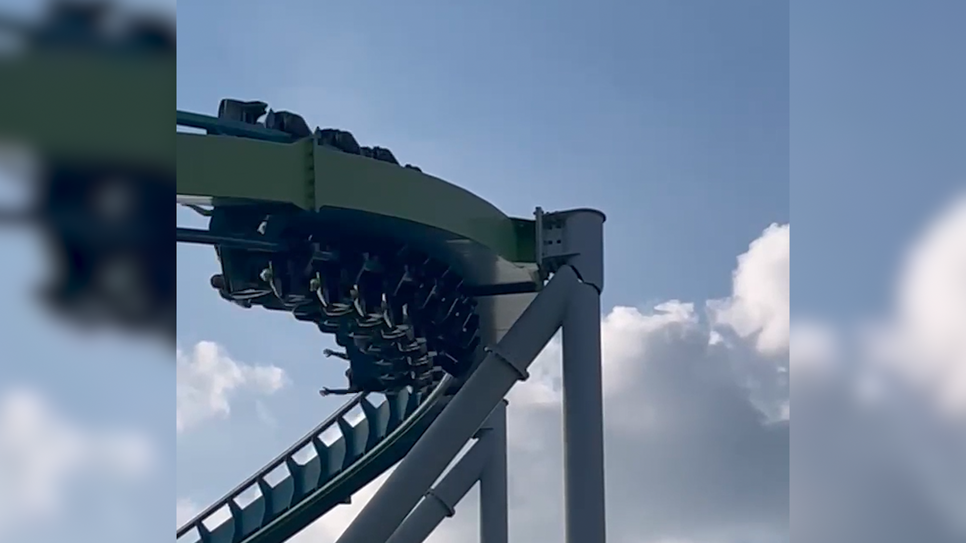 Roller coaster stuck on tracks at Washington State Fair