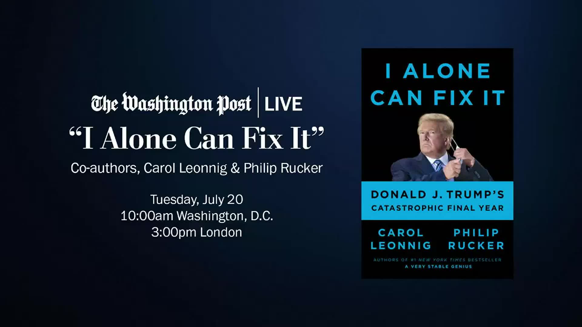 Rucker　Fix　I　Co-Authors　Philip　with　Alone　Leonnig　Can　Carol　It”　The　Washington　Post