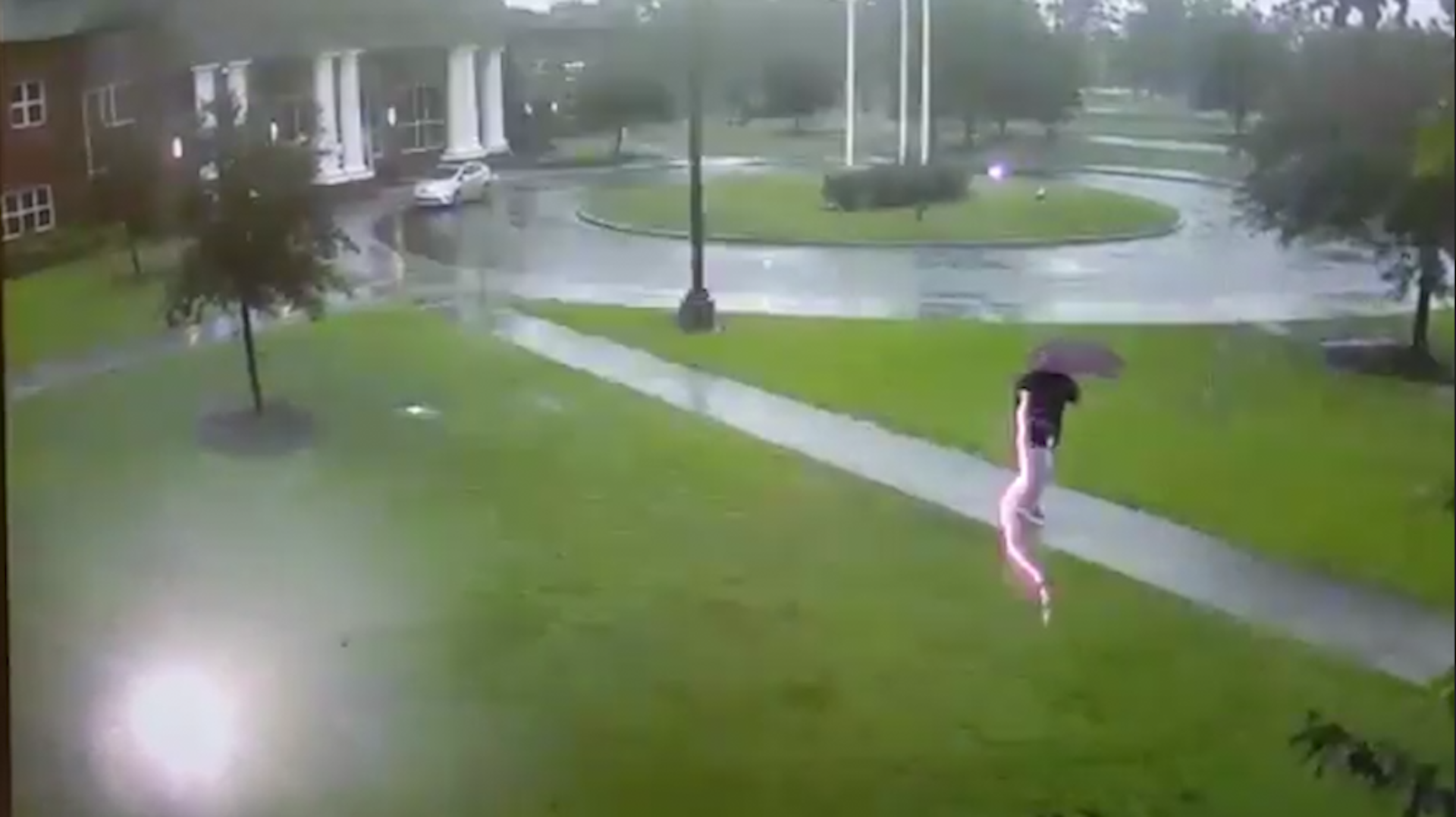 Lightning missed a man by feet, and it was all caught on camera - The  Washington Post