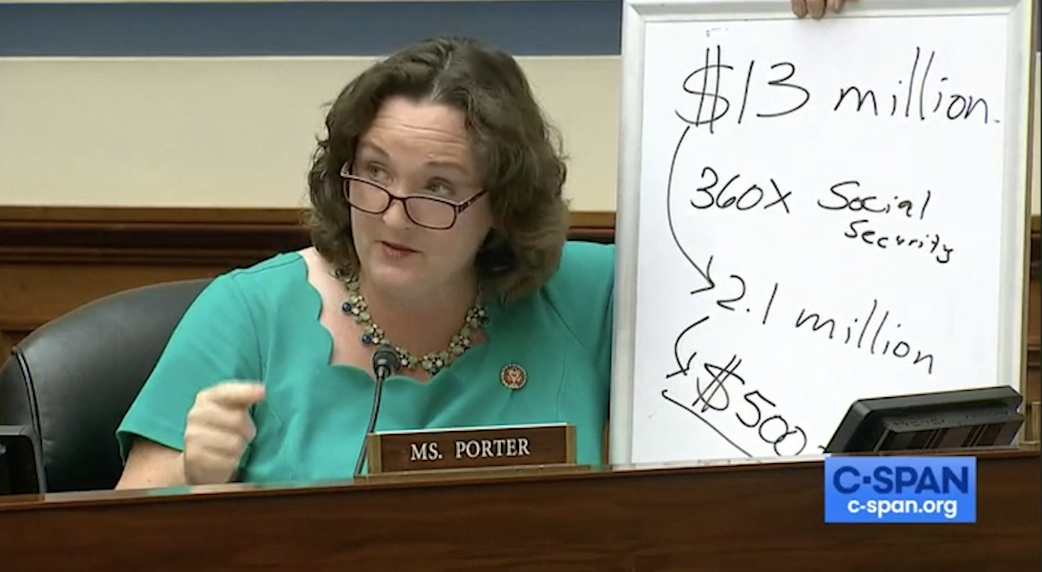 Rep. Katie Porter and her whiteboard blast Mark Alles, pharma executive, on  Celgene price hikes - The Washington Post