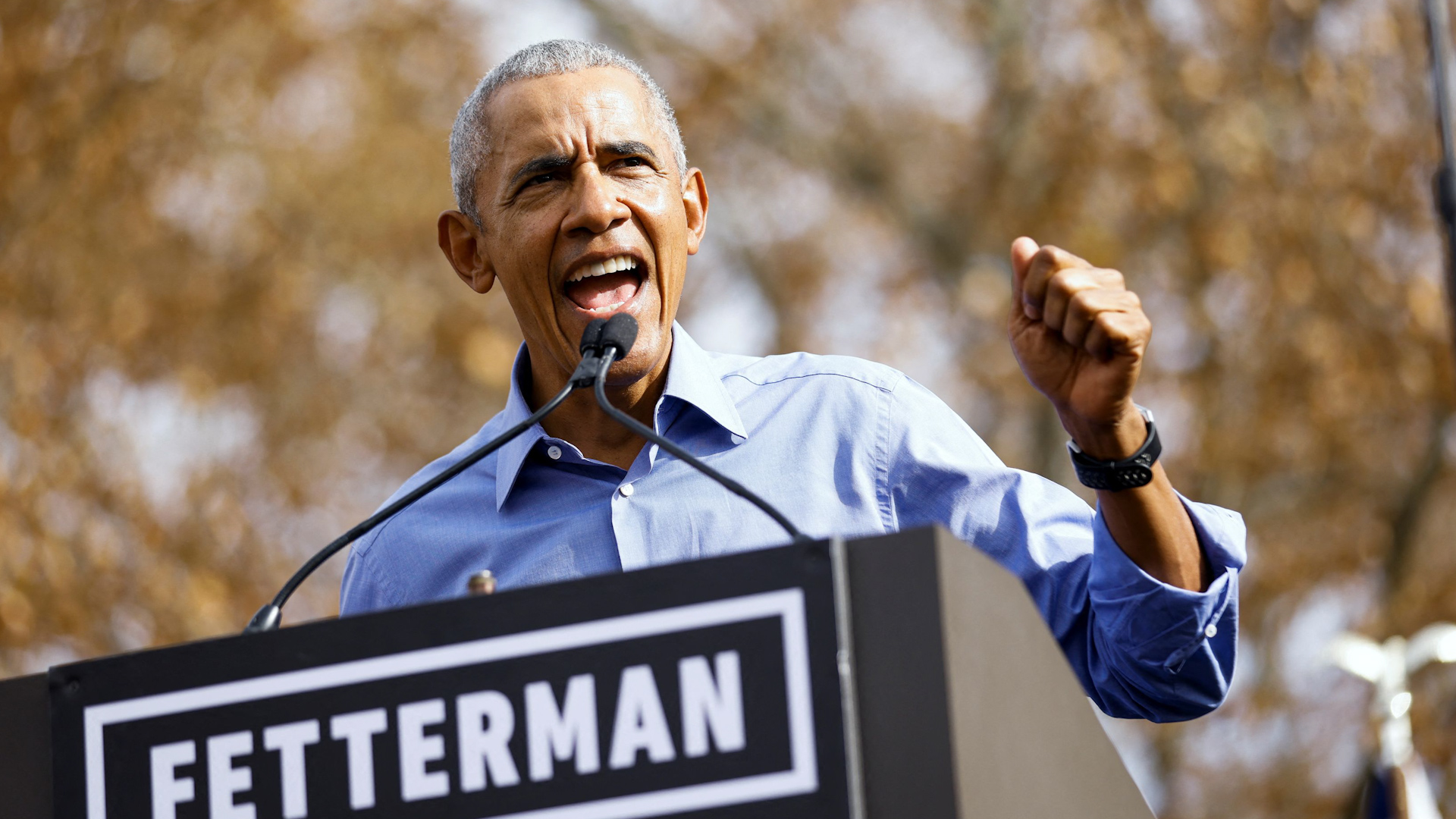 deniers　Post　The　Fetterman　election　Pennsylvania,　at　in　aim　takes　for　stumps　Obama　Washington