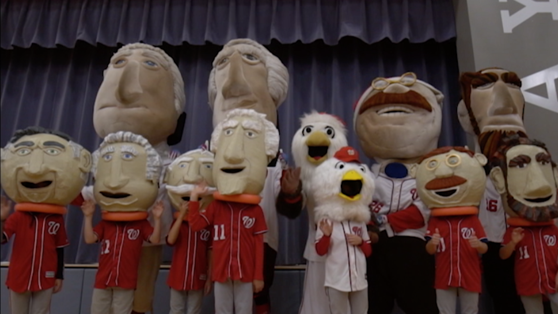 washington nationals mascots presidents