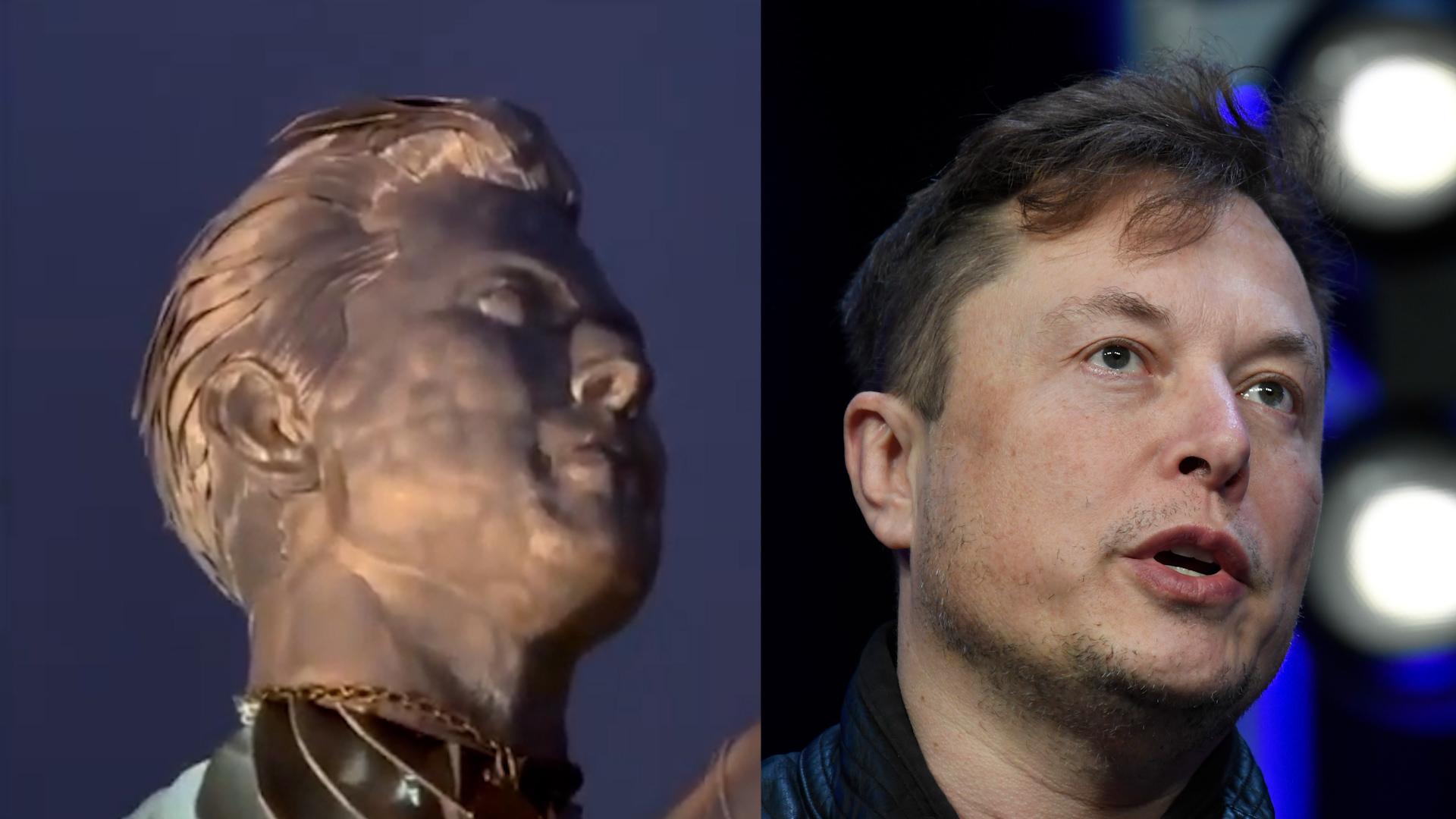 Fans deliver large Elon Musk statue to Tesla headquarters
