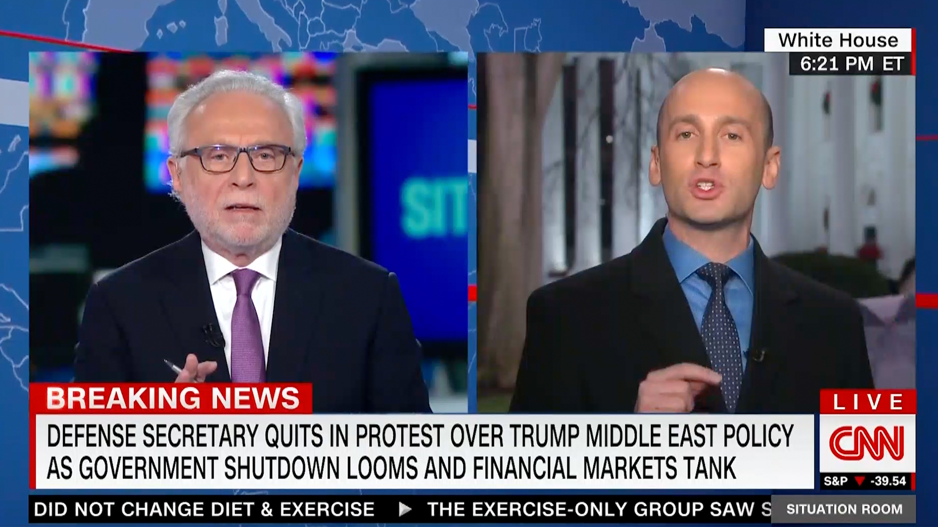 Wolf Blitzer Tells Stephen Miller To Calm Down During Heated Interview On Border Wall Mattis The Washington Post