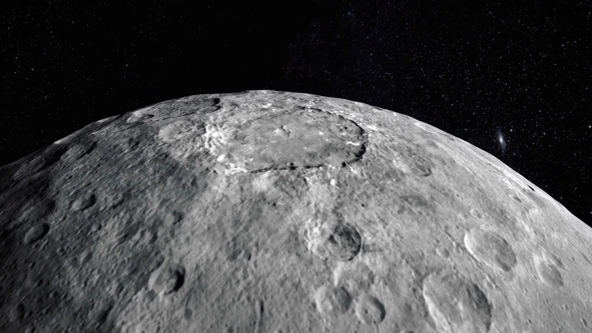 NASA's Dawn flyover of dwarf planet Ceres, image size:1920x1080