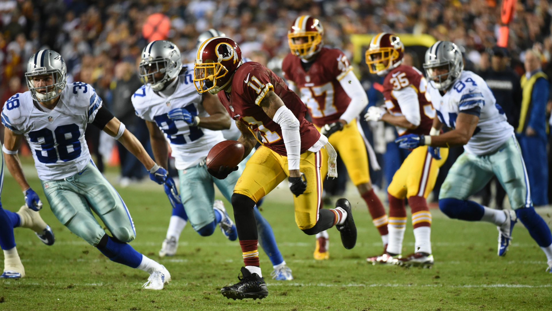 Cowboys upset over controversial penalty in loss to Redskins