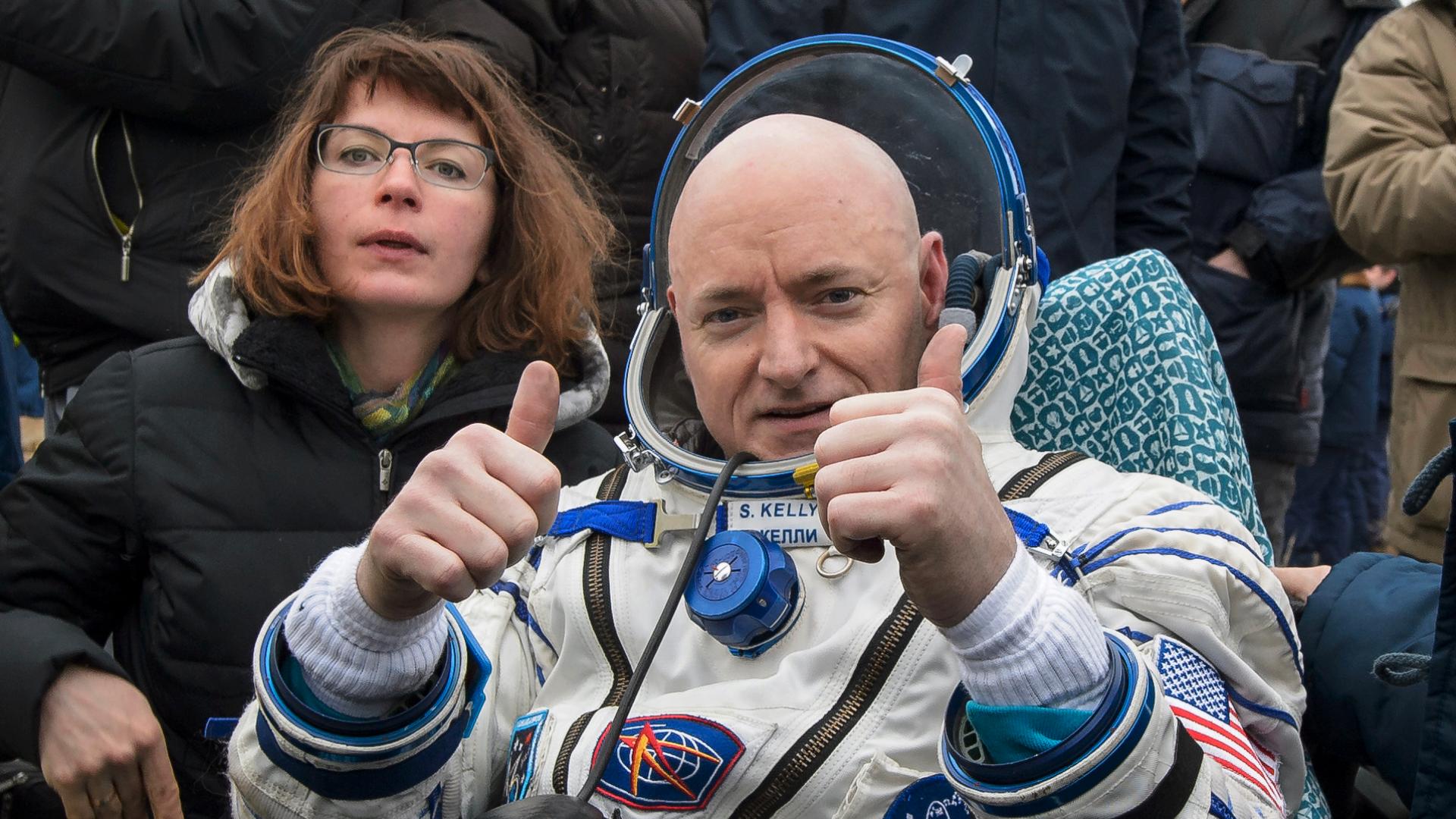 ‘Touchdown!’ Scott Kelly returns to Earth with a fist-pump and a cult following.