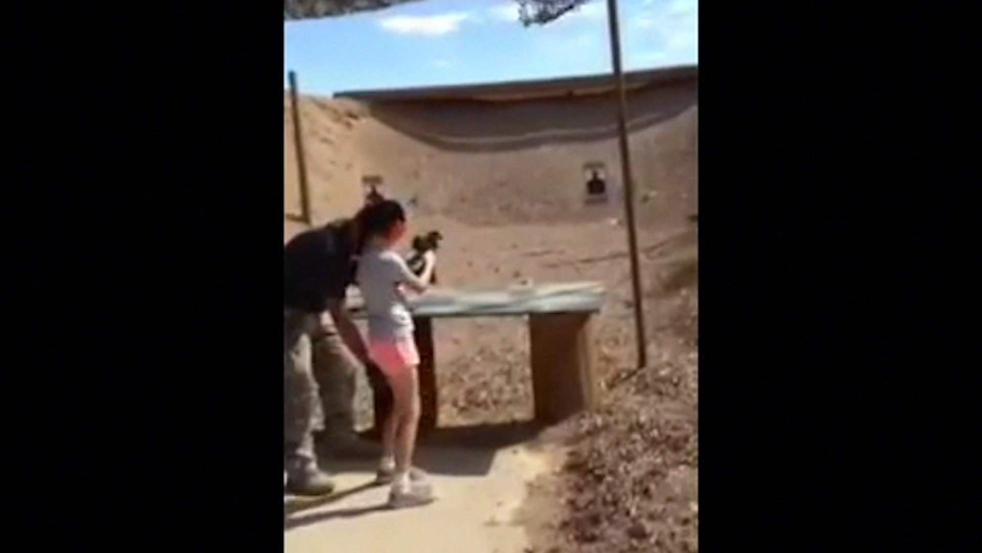 Girl kills instructor with uzi raw